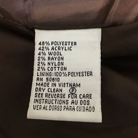 Le Suit Brown Polka Dot Tweed Career Blazer Jacket 12P - Picture 12 of 12